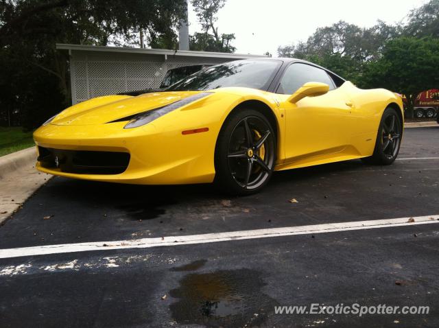 Ferrari 458 Italia spotted in Palm Harbor, Florida