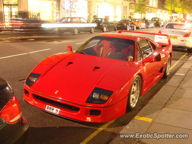 Ferrari F40 spotted in London, United Kingdom