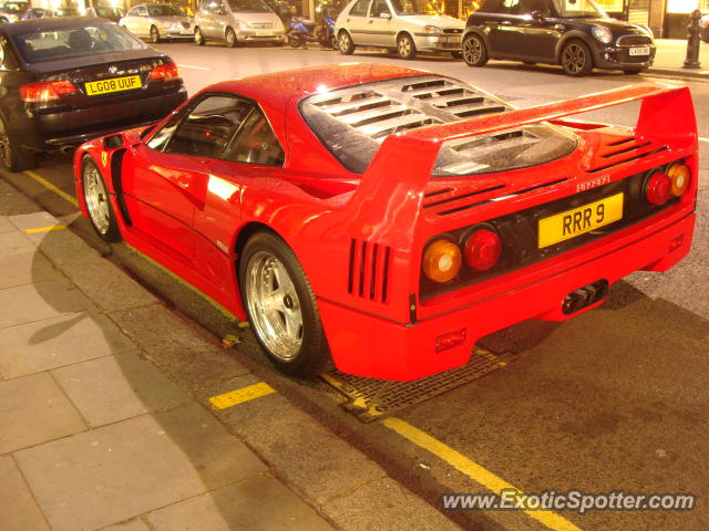 Ferrari F40 spotted in London, United Kingdom
