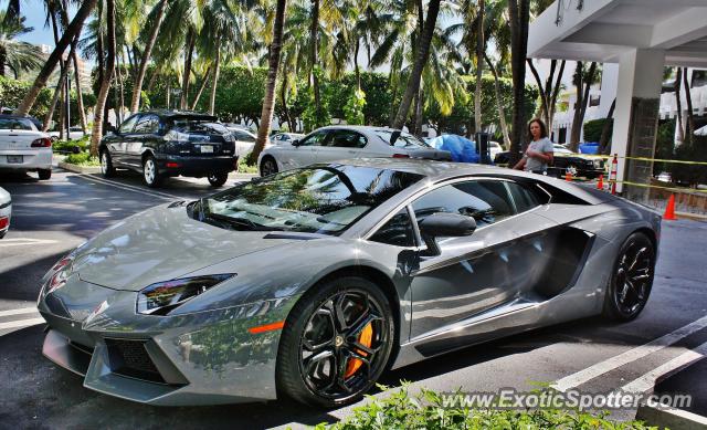 Lamborghini Aventador spotted in Miami, Florida