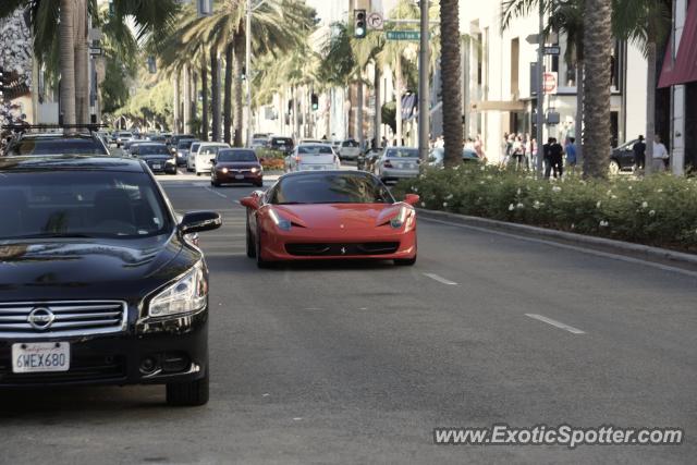 Ferrari 458 Italia spotted in Beverly Hills, California
