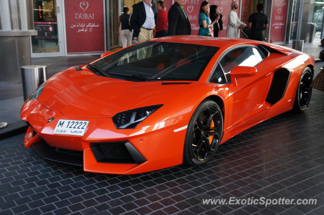 Lamborghini Aventador spotted in Dubai, United Arab Emirates