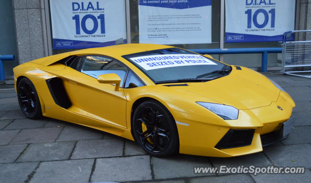 Lamborghini Aventador spotted in London, United Kingdom