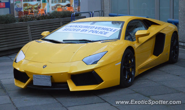 Lamborghini Aventador spotted in London, United Kingdom