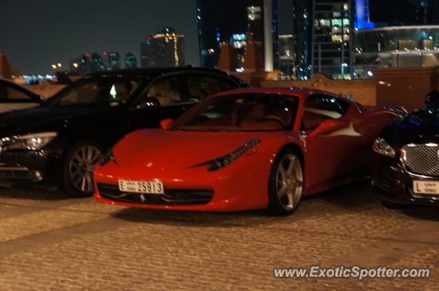Ferrari 458 Italia spotted in Abu Dhabi, United Arab Emirates