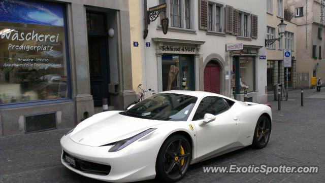 Ferrari 458 Italia spotted in Zurich, Switzerland