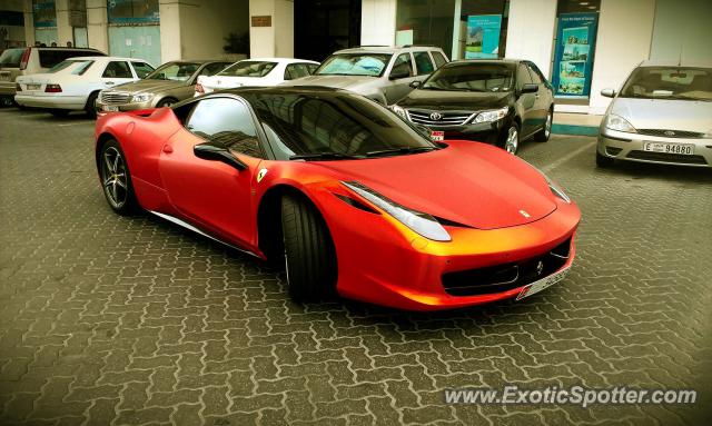 Ferrari 458 Italia spotted in Abu Dhabi, United Arab Emirates