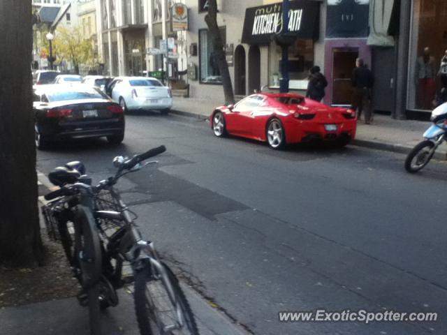 Ferrari 458 Italia spotted in Toronto, Canada
