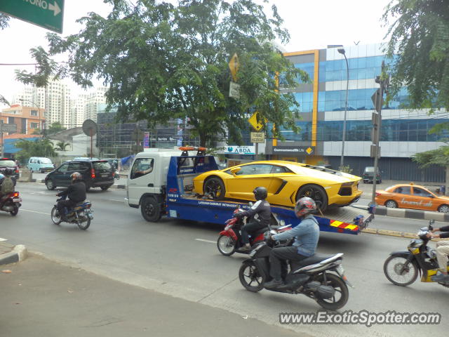 Lamborghini Aventador spotted in Jakarta, Indonesia