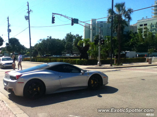 Ferrari 458 Italia spotted in Fort Lauderdale, Florida