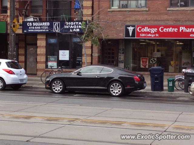 Bentley Continental spotted in Toronto, Ontario, Canada