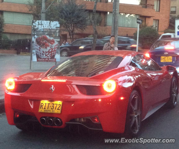 Ferrari 458 Italia spotted in Bogota, Colombia