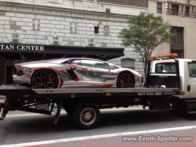Lamborghini Aventador spotted in New York, New York