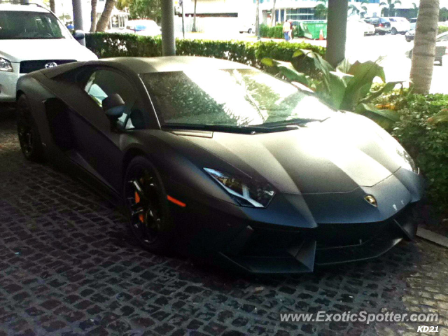 Lamborghini Aventador spotted in Miami Beach, Florida