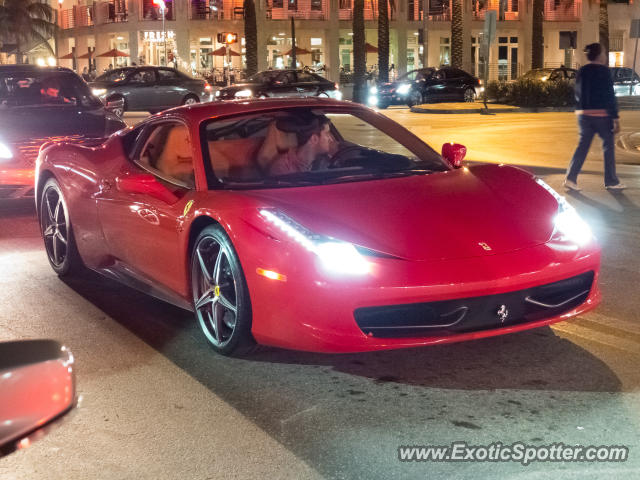 Ferrari 458 Italia spotted in Miami Beach, Florida