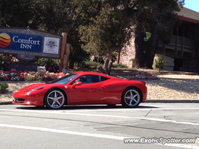 Ferrari 458 Italia spotted in Monterey, California