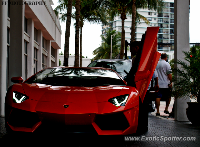 Lamborghini Aventador spotted in Miami, Florida