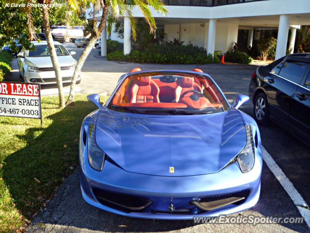 Ferrari 458 Italia spotted in Fort Lauderdale, Florida