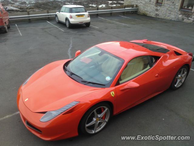 Ferrari 458 Italia spotted in Castletown, United Kingdom