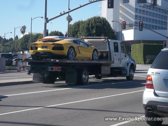 Lamborghini Aventador spotted in Beverly Hills, California