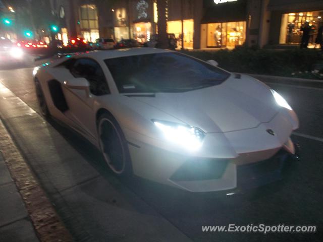 Lamborghini Aventador spotted in Beverly Hills, California