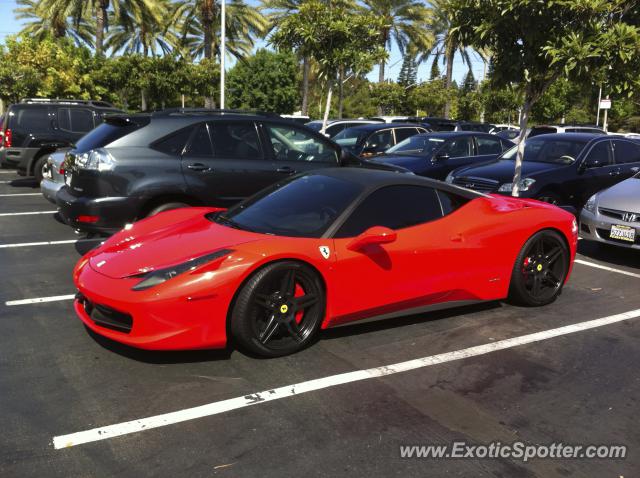 Ferrari 458 Italia spotted in Del Mar, California