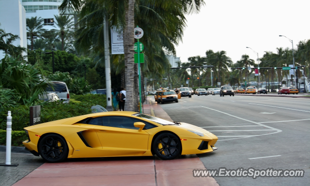 Lamborghini Aventador spotted in Miami, Florida
