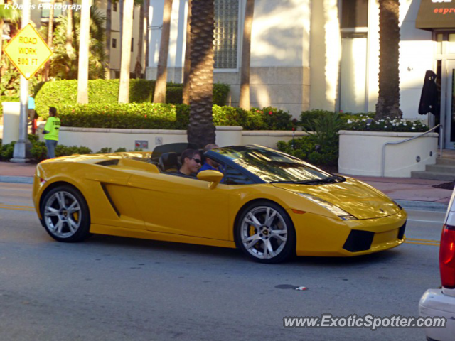 Lamborghini Gallardo spotted in Miami Beach, Florida