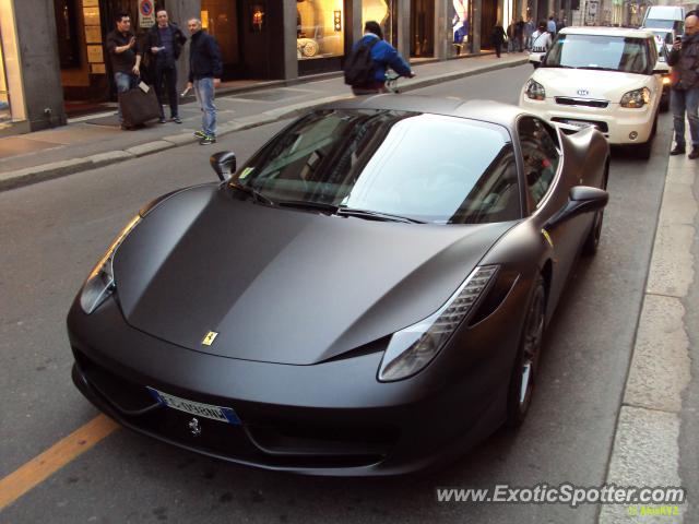 Ferrari 458 Italia spotted in Milan, Italy