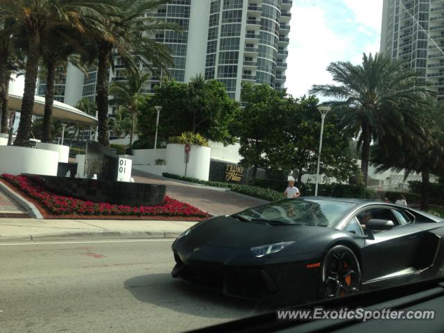 Lamborghini Aventador spotted in SunnyIsles Beach, Florida