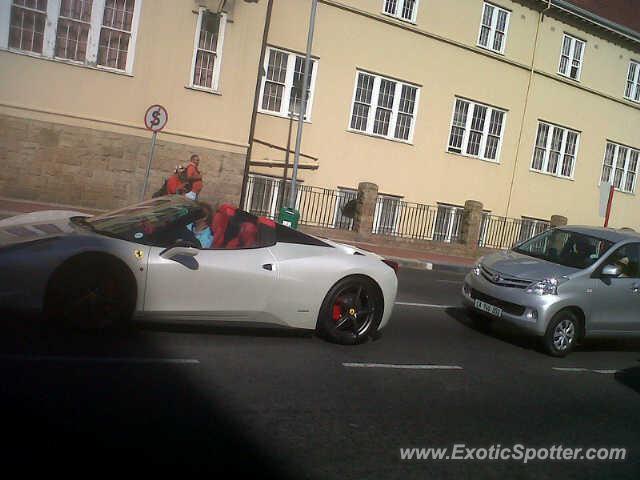 Ferrari 458 Italia spotted in Cape Town, South Africa