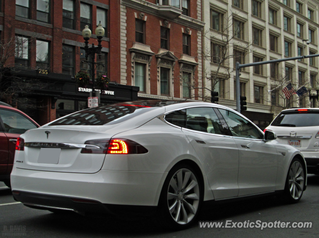 Tesla Model S spotted in Boston, Massachusetts