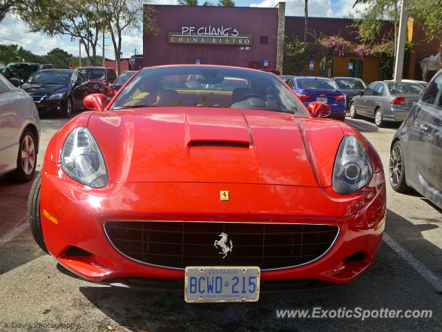 Ferrari California spotted in Boca Raton, Florida