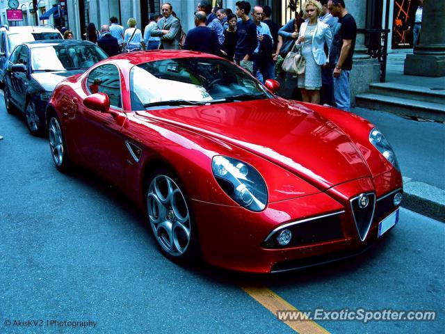 Alfa Romeo 8C spotted in Milan, Italy