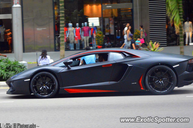 Lamborghini Aventador spotted in Orchard road, Singapore