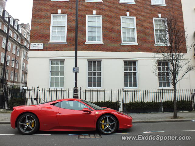 Ferrari 458 Italia spotted in London, United Kingdom