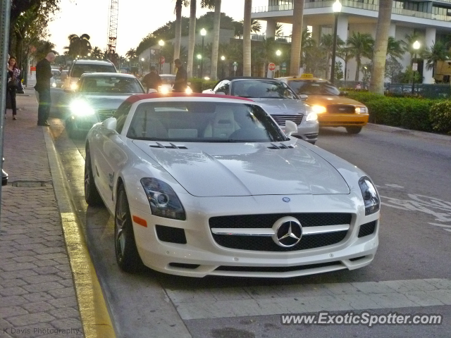 Mercedes SLS AMG spotted in Miami Beach, Florida