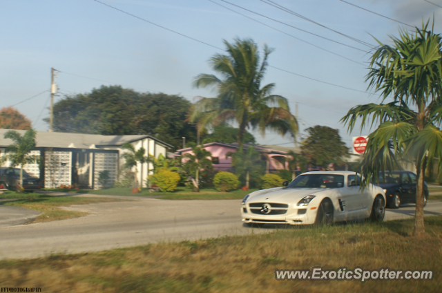 Mercedes SLS AMG spotted in Near the zoo, Florida