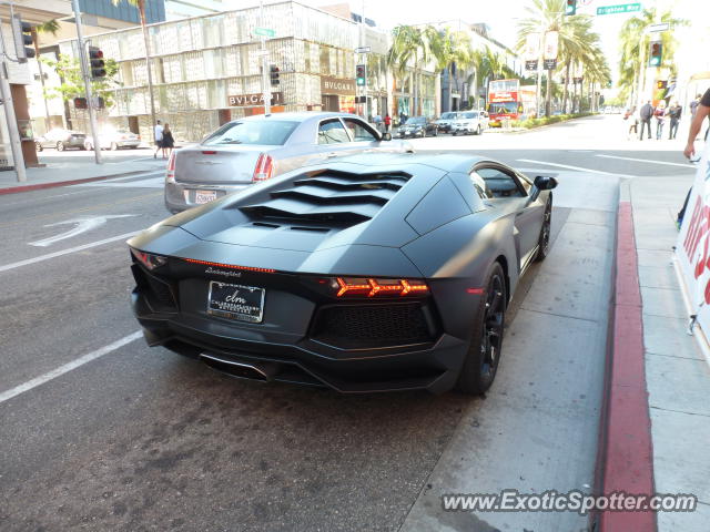 Lamborghini Aventador spotted in Beverly Hills, California