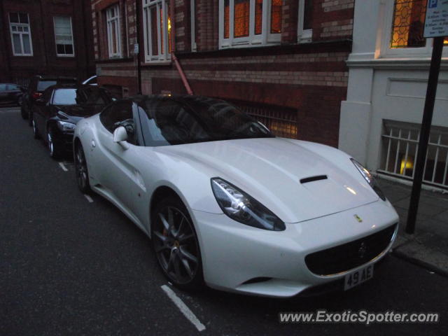 Ferrari California spotted in London, United Kingdom