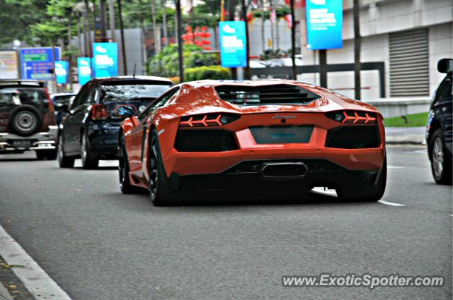 Lamborghini Aventador spotted in Bukit Bintang KL, Malaysia