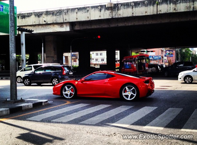 Ferrari 458 Italia spotted in Bangkok, Thailand