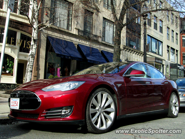 Tesla Model S spotted in Boston, Massachusetts