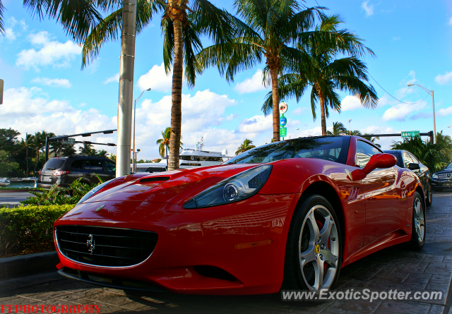 Ferrari California spotted in Miami, Florida