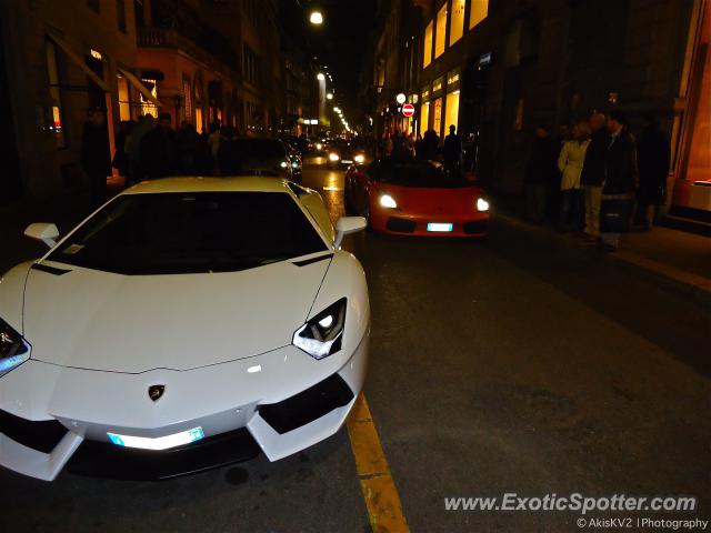 Lamborghini Aventador spotted in Milan, Italy