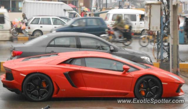 Lamborghini Aventador spotted in Faisalabad, Pakistan