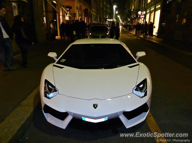 Lamborghini Aventador spotted in Milan, Italy