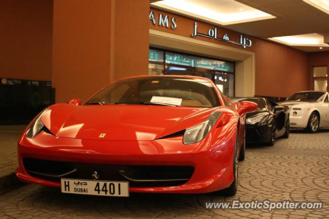 Ferrari 458 Italia spotted in Dubai, United Arab Emirates