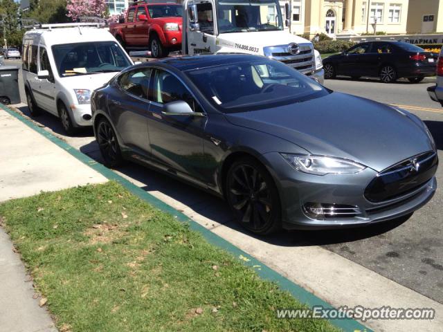 Tesla Model S spotted in Orange, California