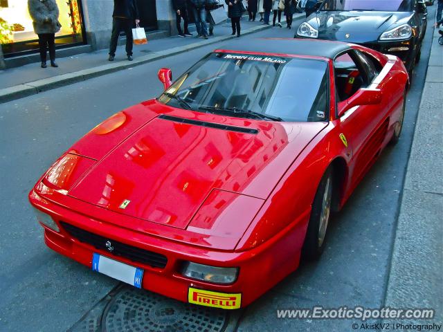 Ferrari 348 spotted in Milan, Italy